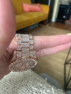 Rose Gold Crystal Women's Bracelet Watch